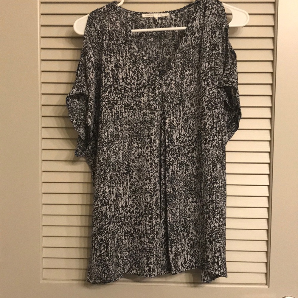 Black and White Blouse